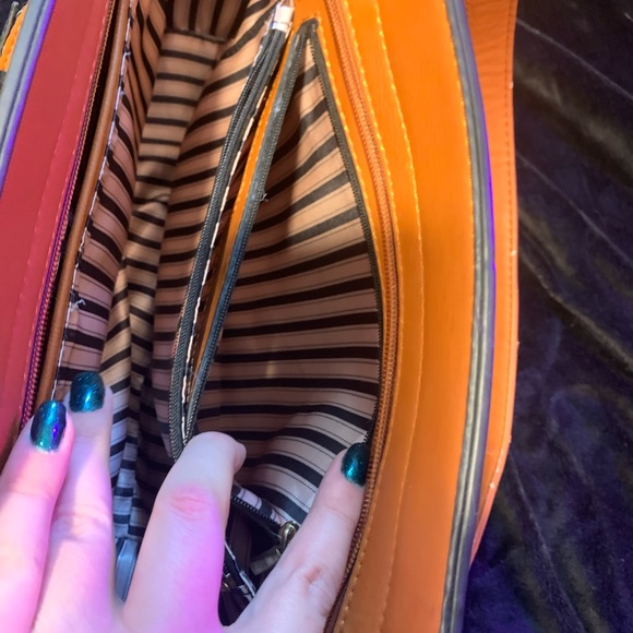 Black and white striped tote long and short strap - Picture 8 of 11